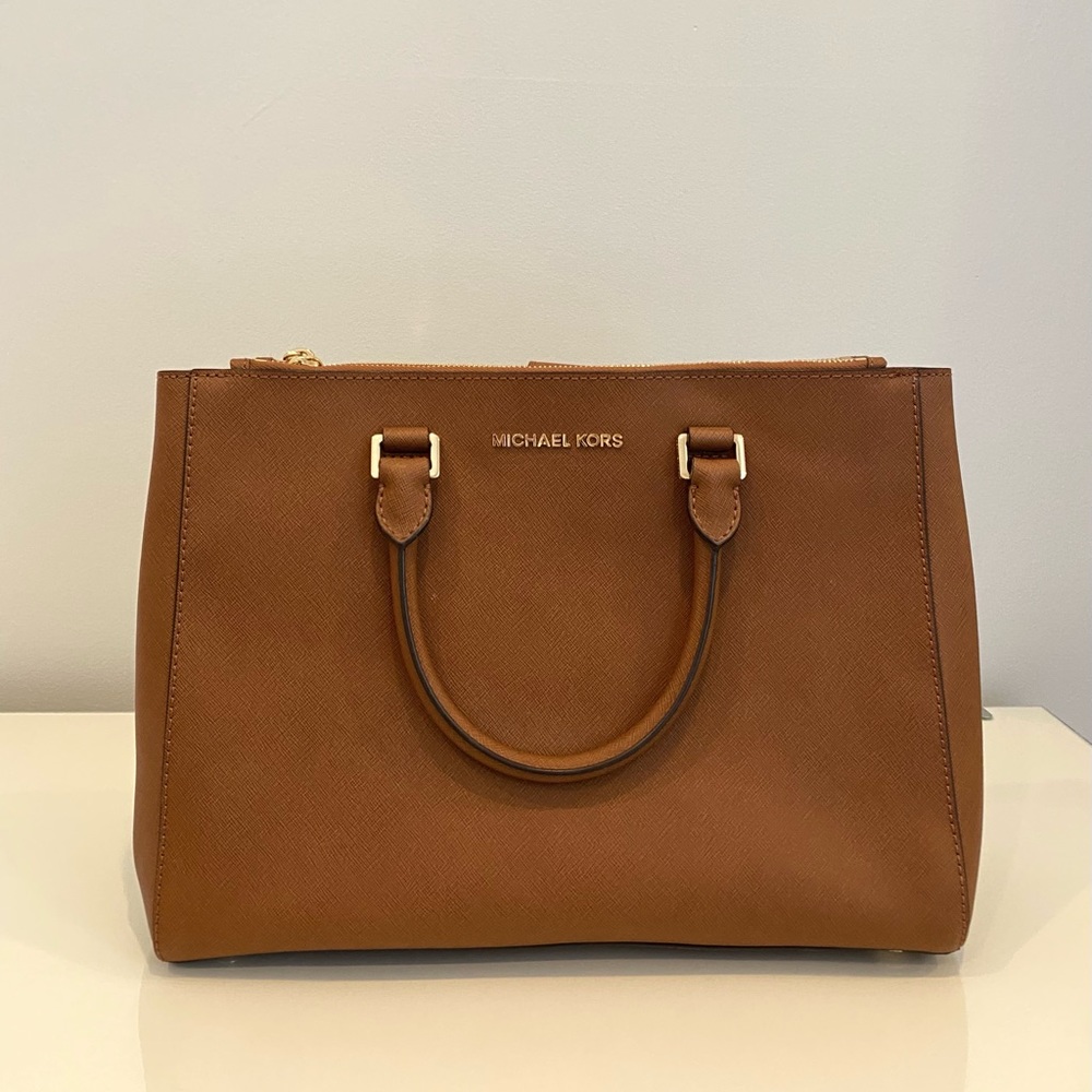 Michael Kors Large Sutton Satchel Brown